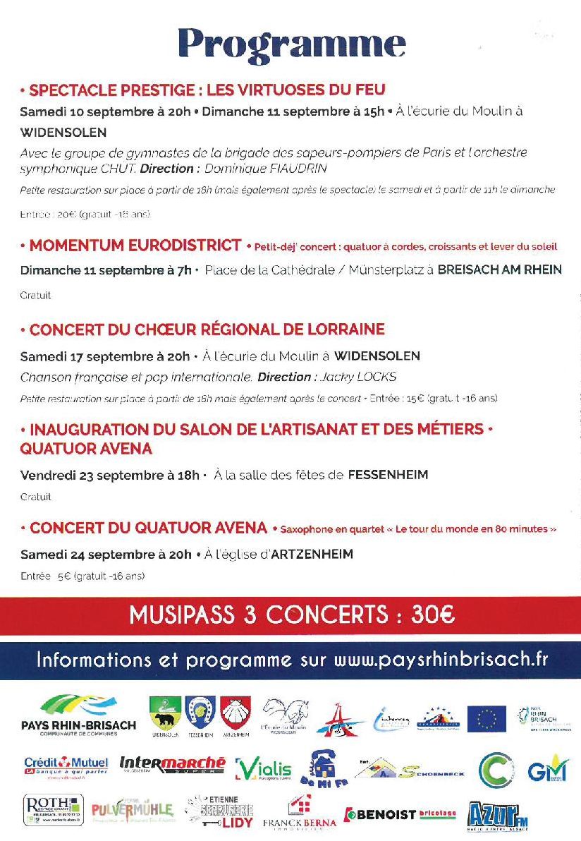 Les Musicales du Rhin 2022 - Programme