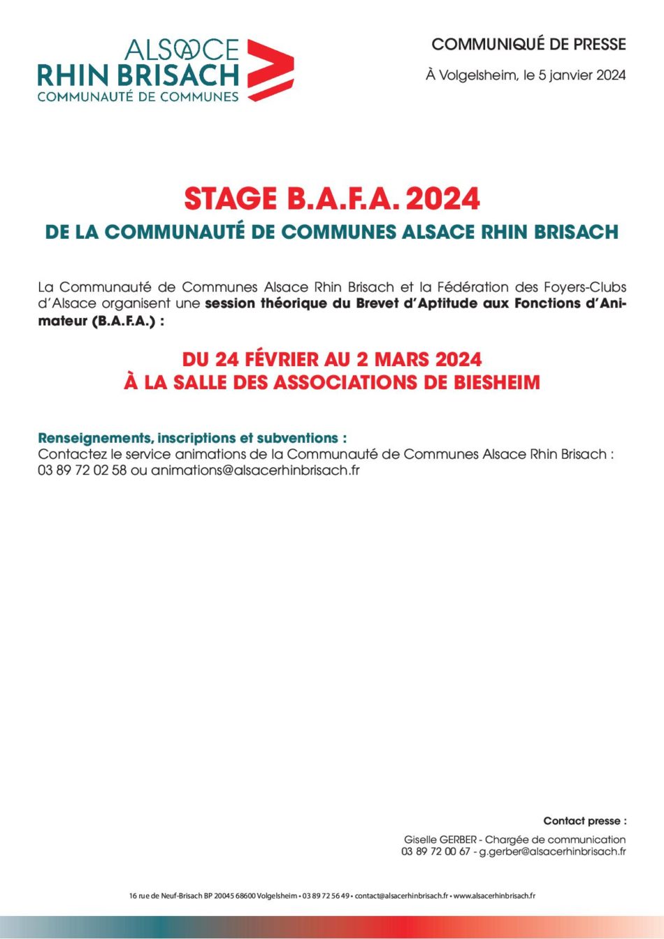 CCARB - Stage BAFA 02.2024
