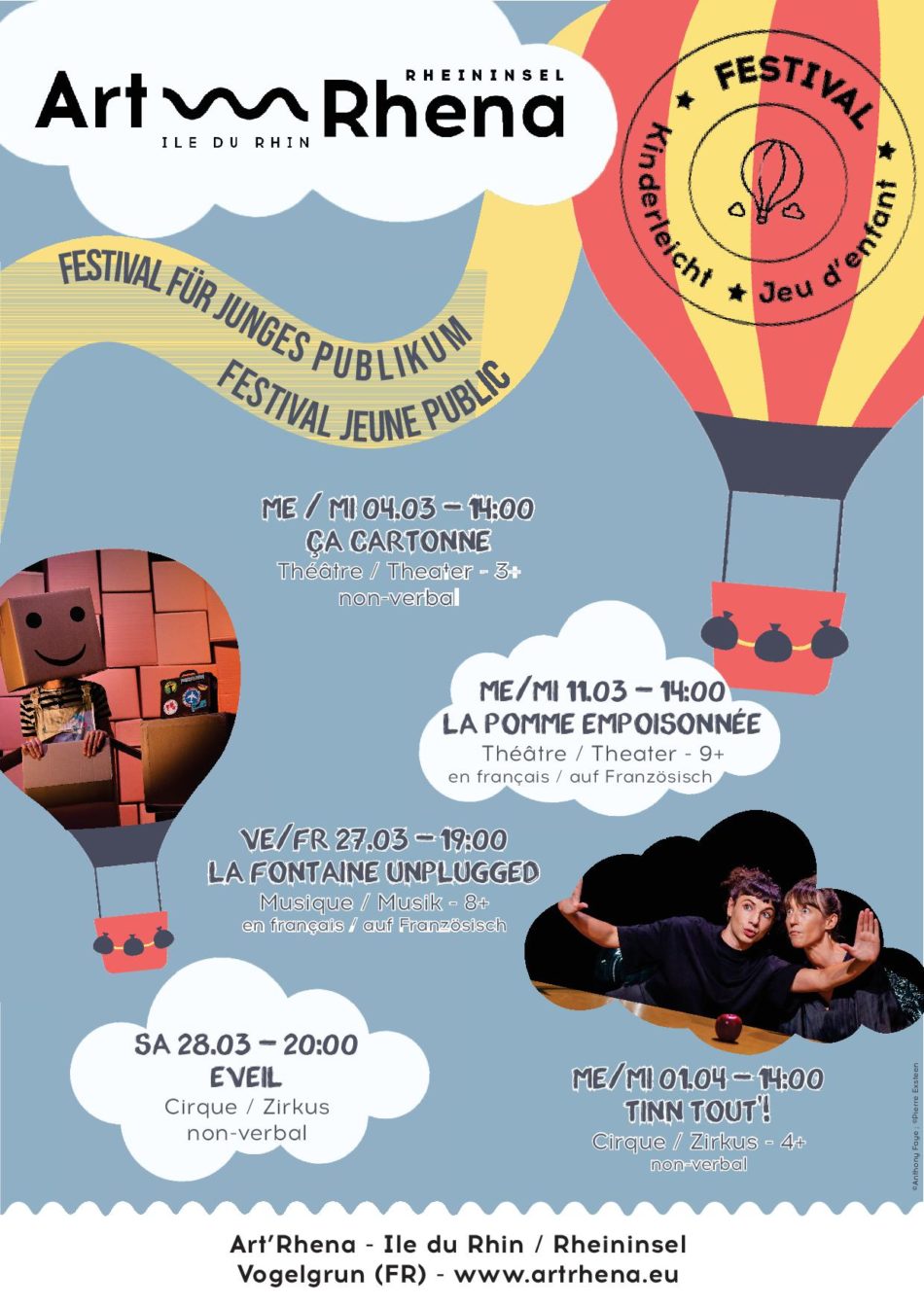 Flyer ArtRhena Festival jeune public