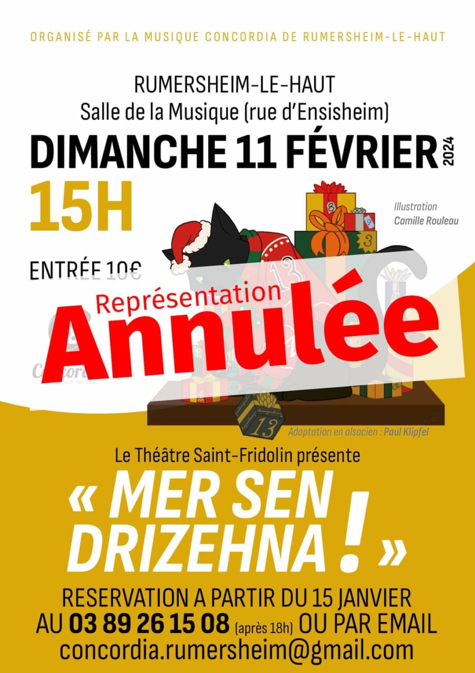 Théâtre St-Fridolin ANNULE - 11.02.24