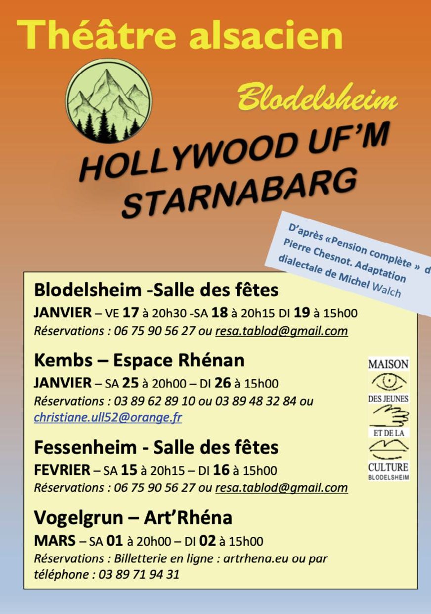 Théâtre alsacien Blodelsheim - Flyer 2025 Hollywood...