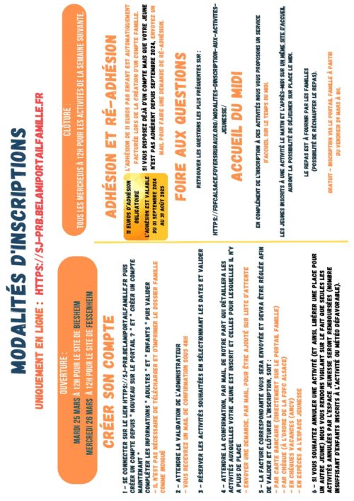 Programme vacances de printemps 20252