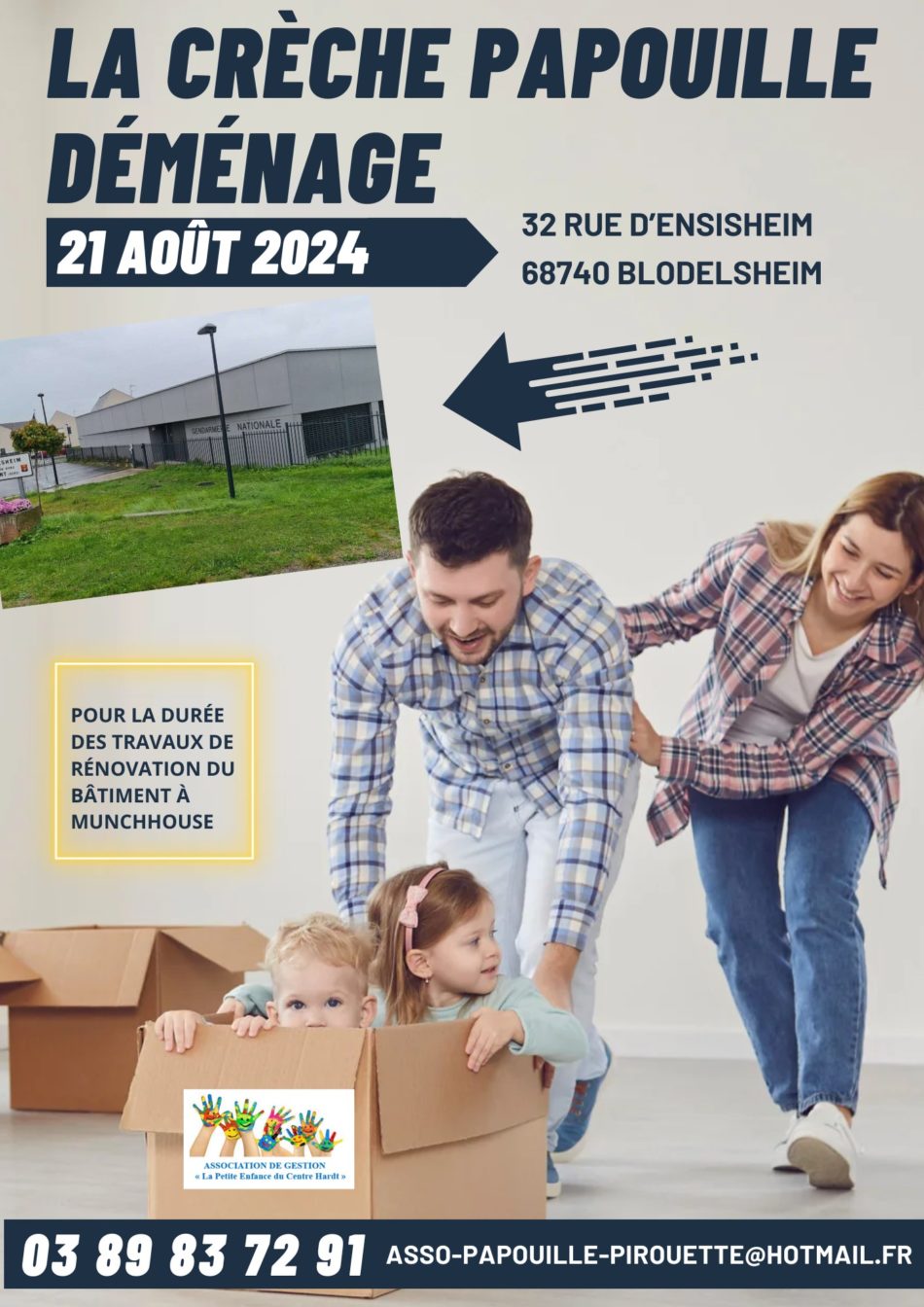 Crèche Papouille déménagement