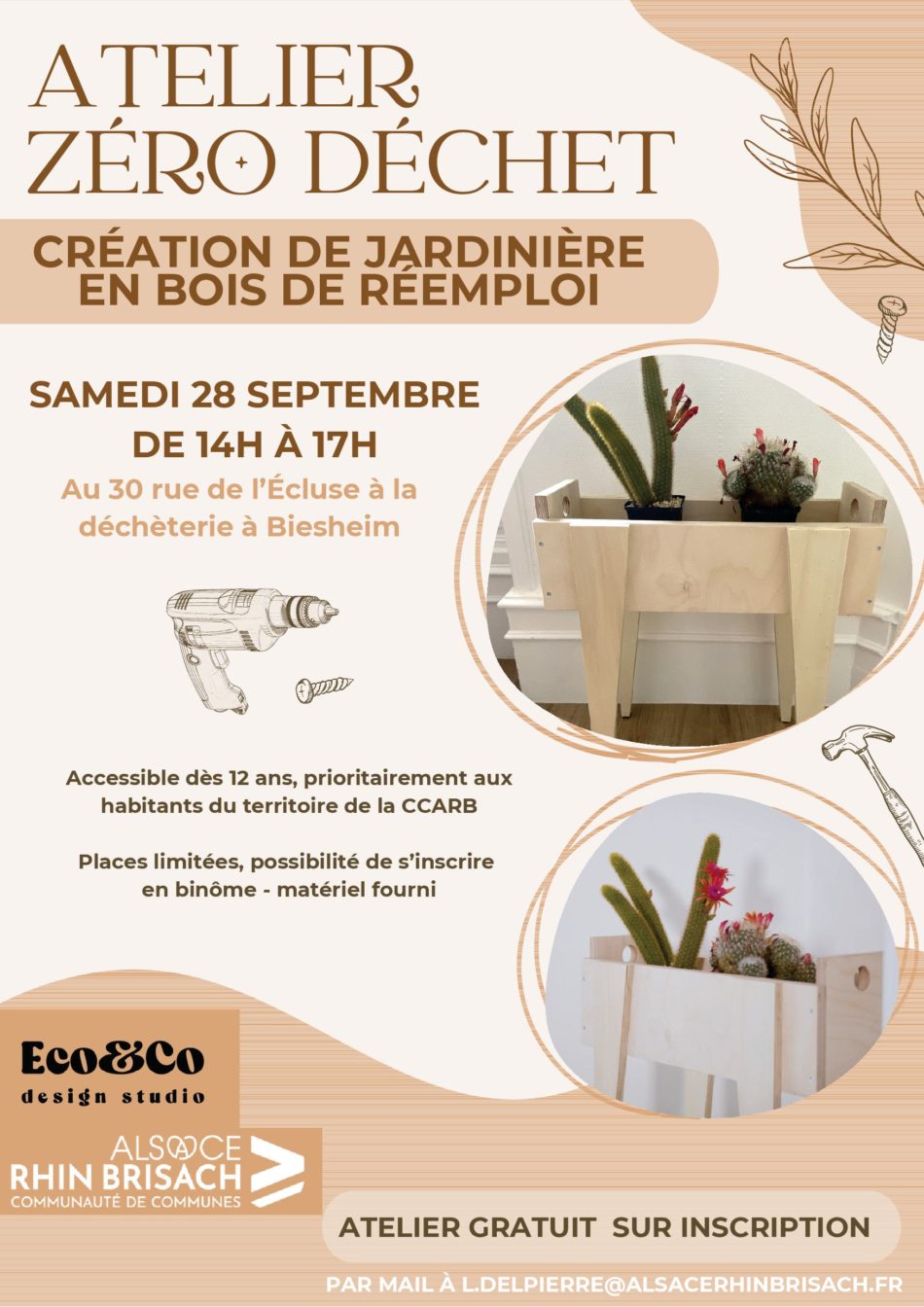 CCARB - Atelier zéro déchet jardinière bois récup - 28.9.24