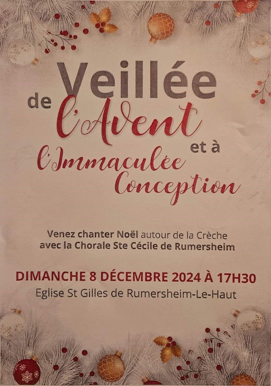 Chorale - Concert Veillée de l'Avent