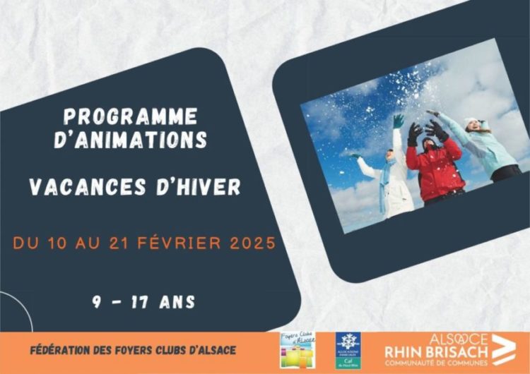 Programme vacances d'hiver 20251