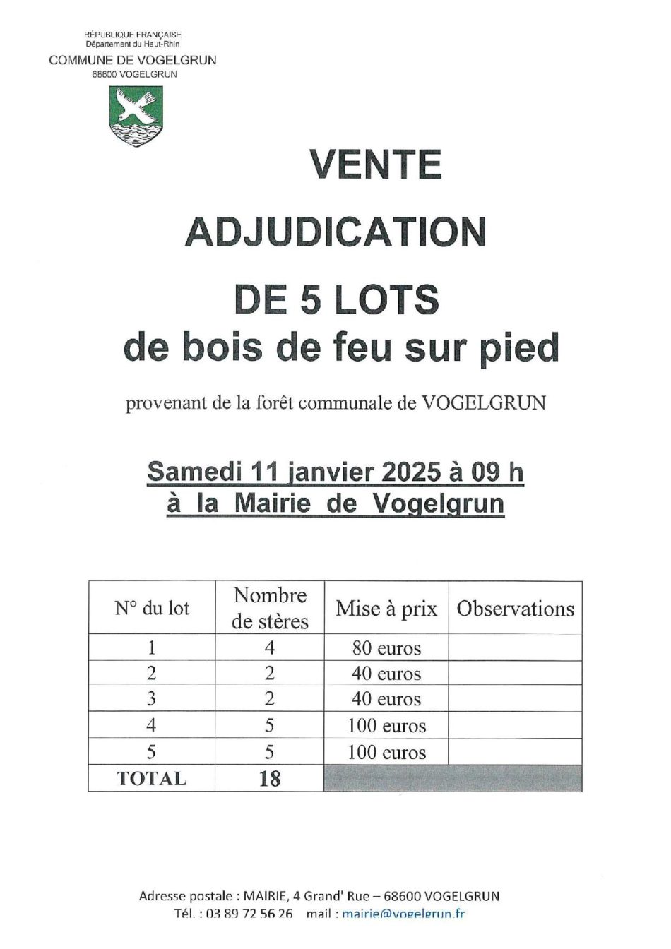 Info vente de bois 11 jan 2025 à VOGELGRUN1