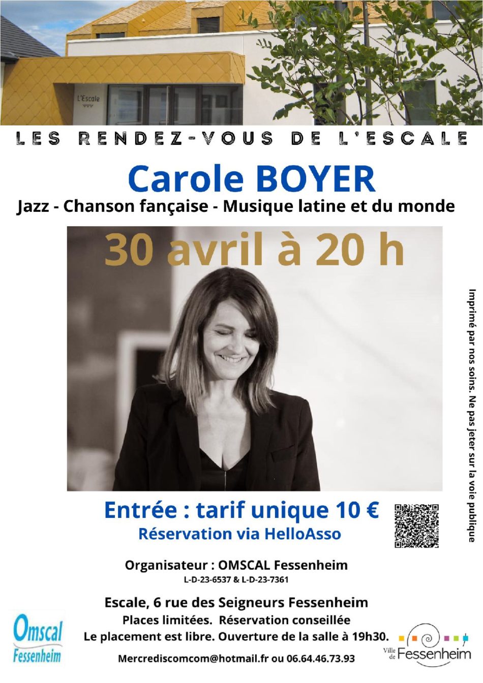 Les rendez-vous de l'Escale - Carole BOYER - 30.04.2025