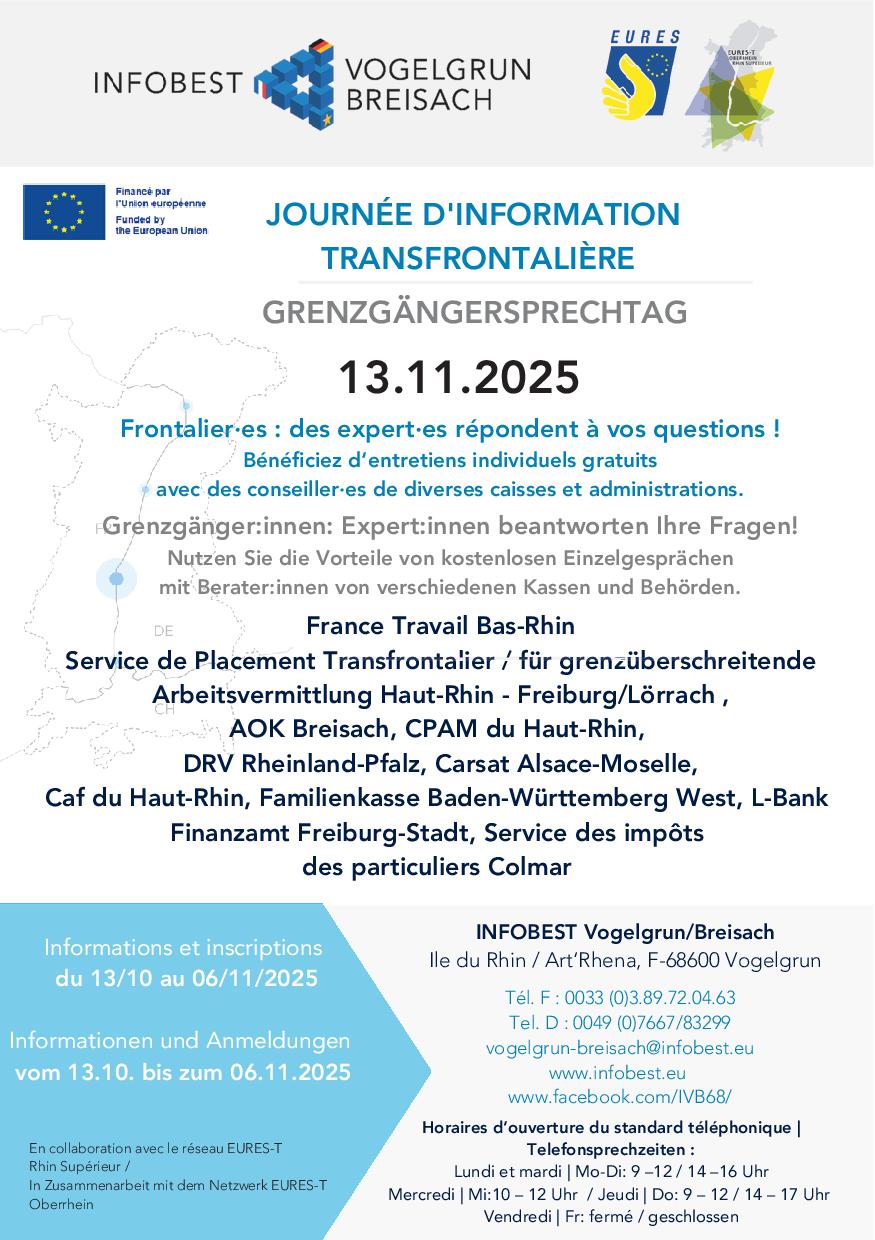 Journée d'information transfrontalière - 13.11.2025