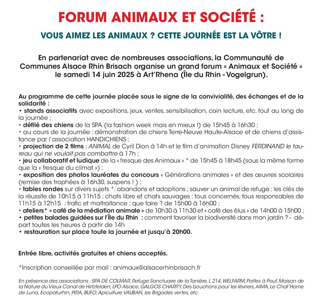 CCARB - Flyer forum animaux société - 14.06.25