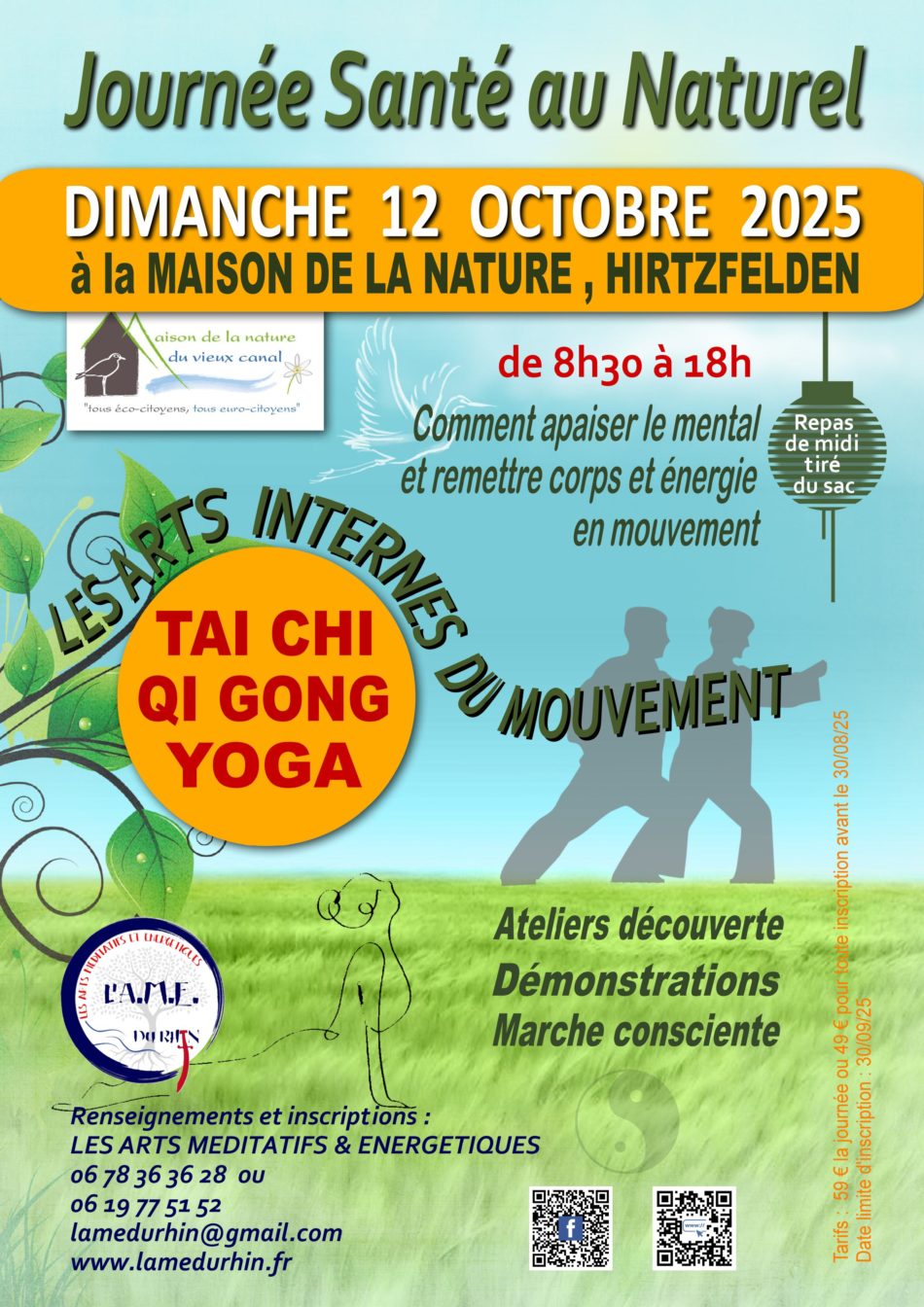 Flyer l'Ame du Rhin - Journée santé au naturel - 12.10.2025