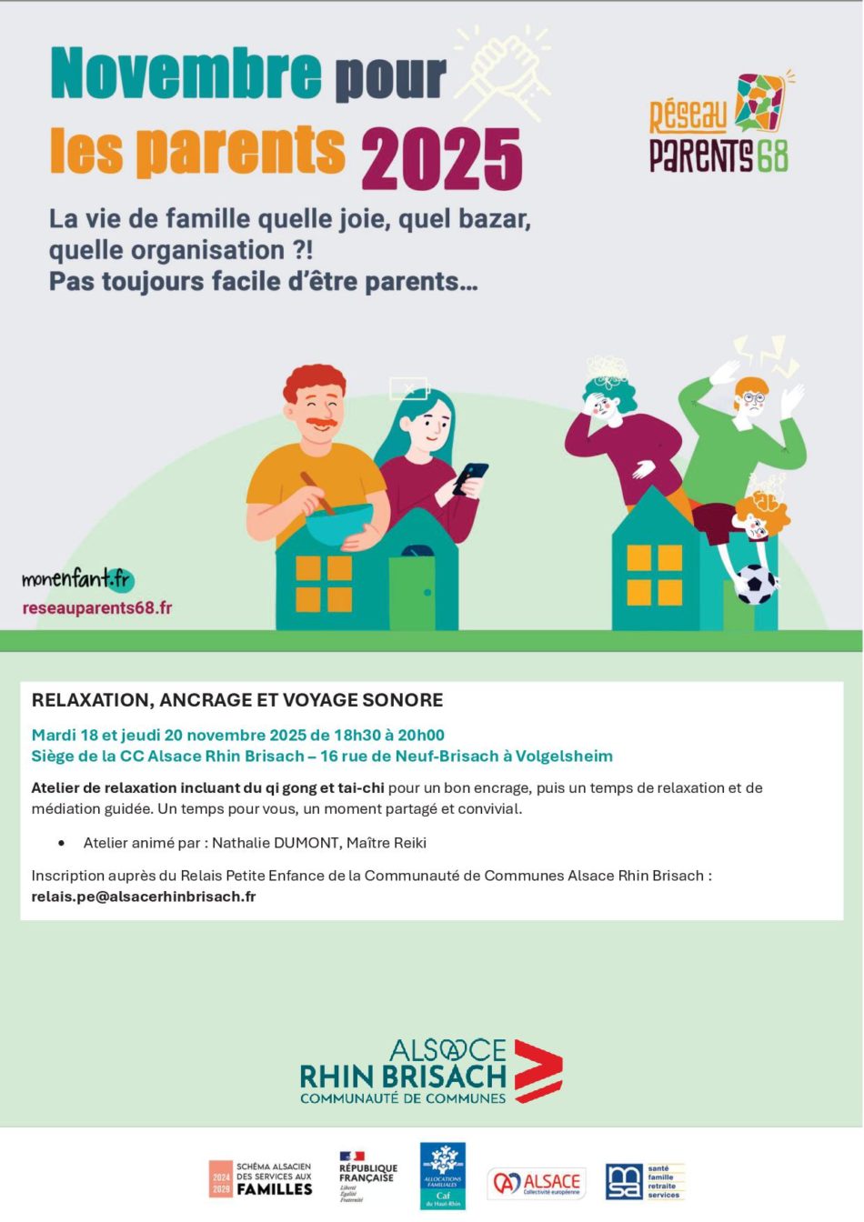 Novembre pour les parents - Relax - 18 et 20.11.2025