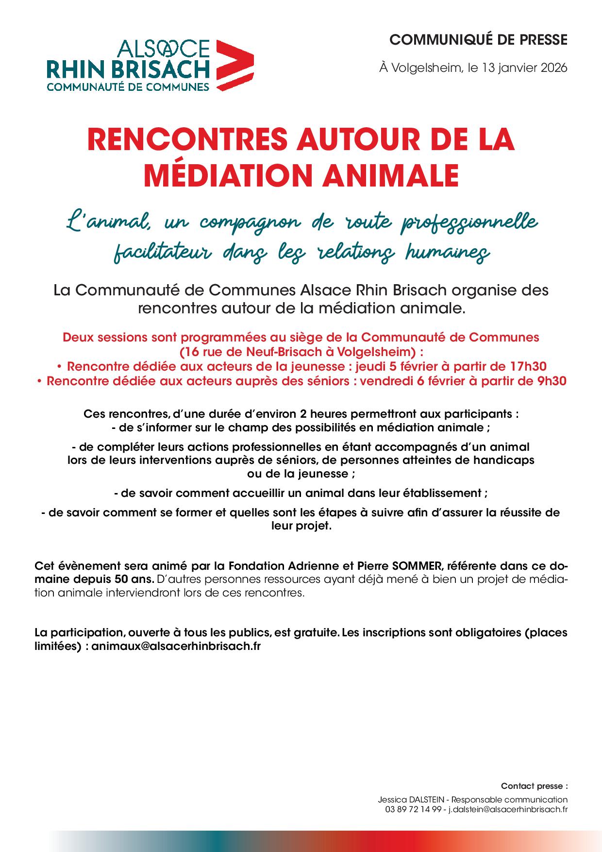 CCARB - Médiation Animale - 5+6.02.2026