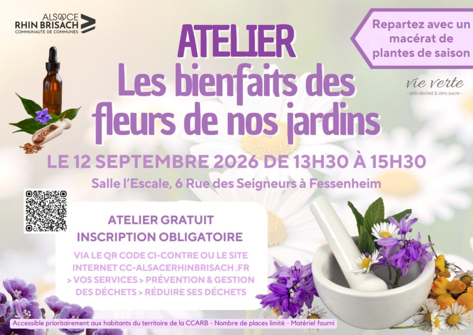 CCARB - Atelier Les bienfaits des fleurs de nos jardins - 12.09.2026