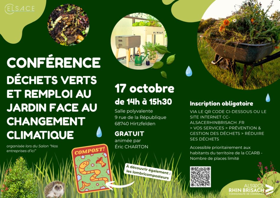 CCARB - Conférence Déchets verts et remploi au jardin face au changement climatique - 17.10.2026