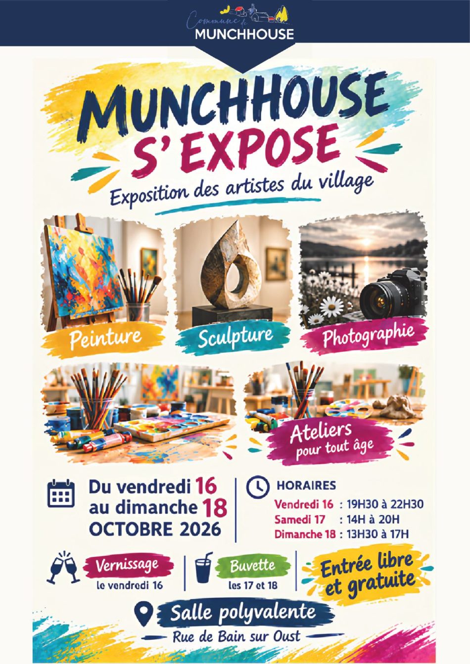 Flyer Munchhouse s'expose - 18.19.20.10.2026